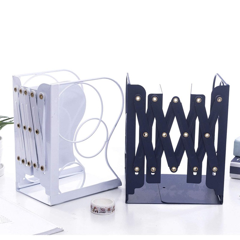 Adjustable Bookends Metal Book Ends for Heavy Book Holder Heavy