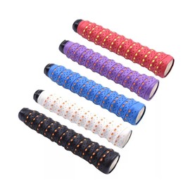 SPPHONEIX Two Color Memory EVA Keel Racket Grip Anti Slip Perforated Super Absorbent Tennis Overgrip Badminton Overgrip Pickleball Overgrip Various Sports Equipment Grip White 7