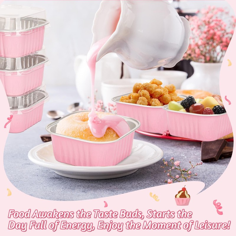 selizo selizo 60 Pack 5oz Mini Disposable Cake Pans with