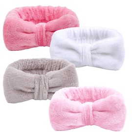Makeup Headbands for Women Skincare 4PCS Spa Headbands for Women Washing Face, Face Wash Head Band Christmas Gifts for Teen Girls