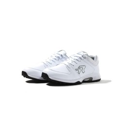 Ringor Flite Softball Turf Shoes - Lightweight and Durable Softball Shoes for Women - White and Silver - Size 7