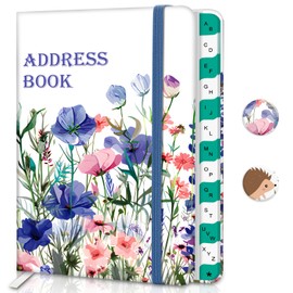 Address Book with Alphabetical Tabs, Phone and Address Book for Organizing Contacts, Hardcover in Small and Large Print, Suitable for Home and Office