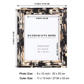 Handicrafts Voodoo Wooden 8x10 Picture Frame - Rustic Black Art Frame for Wall & Desk Decor, Family Photos, Weddings, Graduations, Birthdays, Housewarming, Awards, Vintage Farmhouse Style