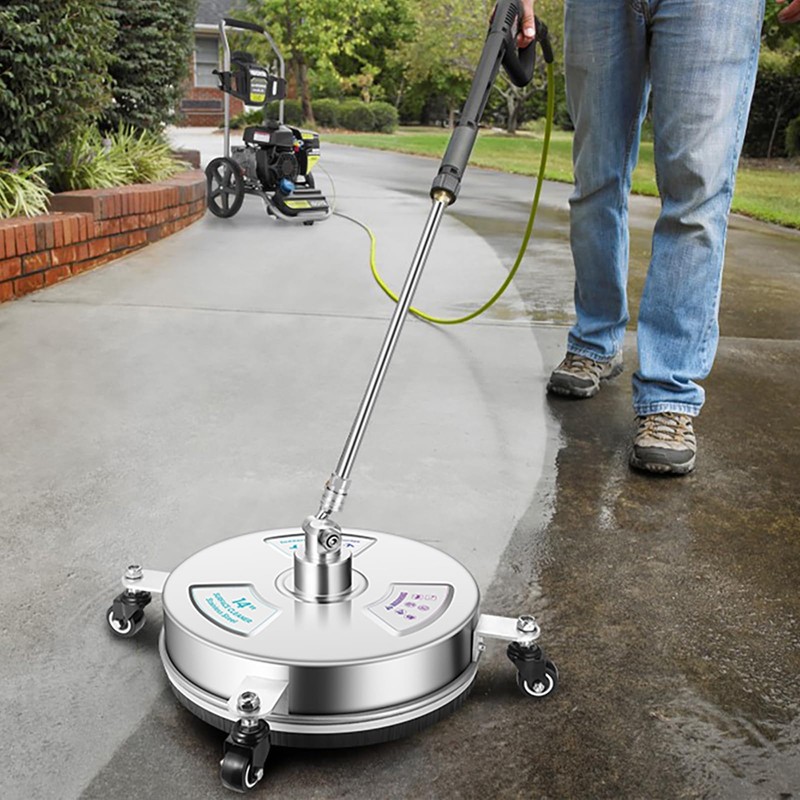 Tecoloy 14" Pressure Washer Surface Cleaner with 4 Wheels-Stainless Steel
