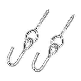 ROOITY Hammock Hooks & Hangers,2 Packs,Galvanized,Heavy Duty Anti-Rust Steel Accessories,Eye Bolt Screws Hanging Kit Hardware for Trees,Yoga Hammocks,Swing,Hammock Chair,Indoor,Outdoor