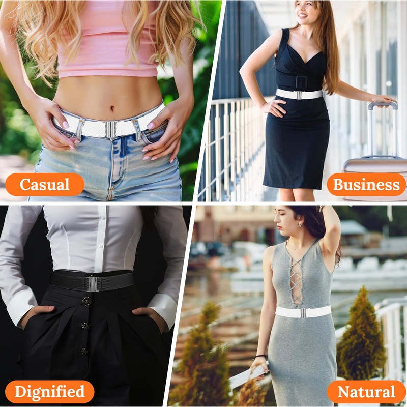 BOHUIZ Women Invisible Belt, Elastic Belt Comfortable No Show Stretch