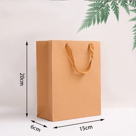 Samucos Paper Bag Gift Bag Kraft Paper Wrapping Bag Handbag Storage Bag Present Bag Wrapping Bag Thick Solid Color Gift Gift Box Bag Small Item Storage Gift Wrapping Birthday Wedding Use Souvenir