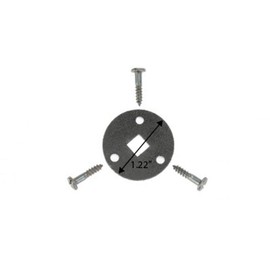 Backplate for Door Knob Dummy Spindle1-3/8 Inch Dia x 1 Inch Long Durable Iron Plate Silver Coloured Knob Dummy Spindle Backplate with Mounting Hardware Renovators Supply Manufacturing