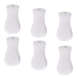 Wood Cord Tassels 6Pack for Window Blinds White Cord Knobs Wooden Hanging Ball Pulls for Curtain Craft(6, White)