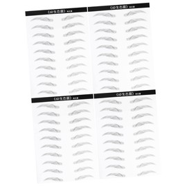 LALAFINA 2sets Eyebrow Stencil Kit Hair-like Simulation Brow Sticker Easy to Apply Waterproof for Women 2sheets*2