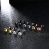 Sllaiss 5 Pairs Cubic Zirconia Stud Earrings Set 316L Stainless