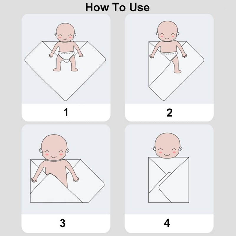 Exemaba Unisex Baby Swaddle Blanket with Hat Set Newborn Swaddle