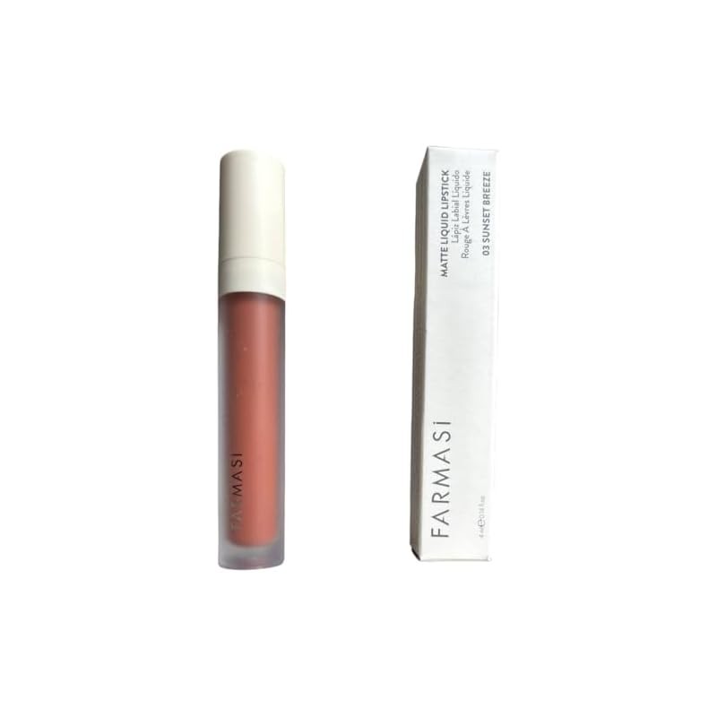 "FARMASI Pintalabios líquido mate 03 Sunset Breeze Waterproof, sin gluten,