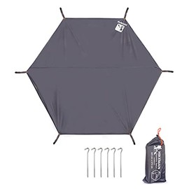 HIKEMAN Camping Tarp Tent Footprint - Multi-Purpose Waterproof Outdoor Groundsheet, Hexagon Ground Covering Mat Tent & Awning Carpet For Camping Hiking Picnic (XL)