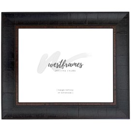 West Frames The Lodge Rustic Distressed Wall Picture Frame 3" Wide (Dark Espresso Walnut, 20" x 24" Frame with Plexiglass & Backing Board)