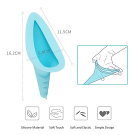 Women's Urinal, Urinella for Women, Standing Pee Aid Funnel, Reusable Urinal, Safe Urination while Standing or Squatting, Portable and Ideal for Camping, Travel, Hiking, Mountaineering, with Box