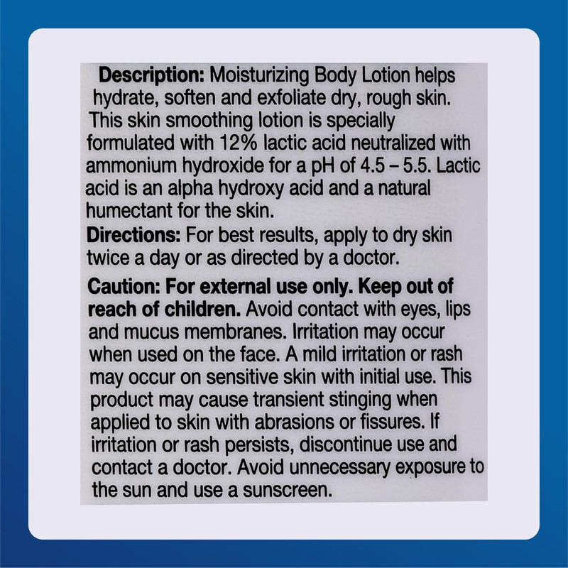Major Ammonium Lactate 12% Moisturizing Lotion - Lactic Acid Lotion