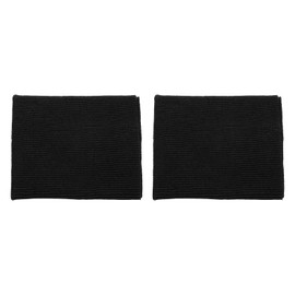 Rebower 4 Inch Elastic Cuffs Ribbed Trims Cotton Fabric Knitted Ribbed Stretch Band Cuff Sleeve, [for Sewing, DIY Craft] - Black/ 2pcs