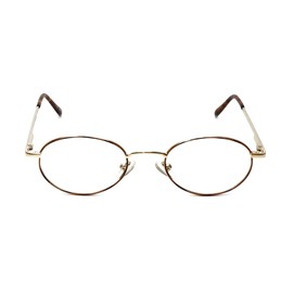 Calabria Metal Flex KIDS M Oval Reading Glasses +1.75 Gold/Demi Tortoise Havana Amber Girls 50mm