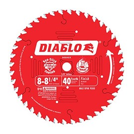 Diablo D0840X 8-1/4 40T Finish Work Circular Saw Blade