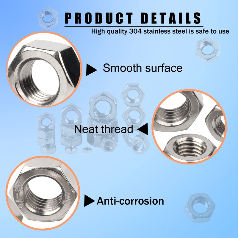 newlng M2 M3 M4 M5 M6 M8 Nuts Hex Nut