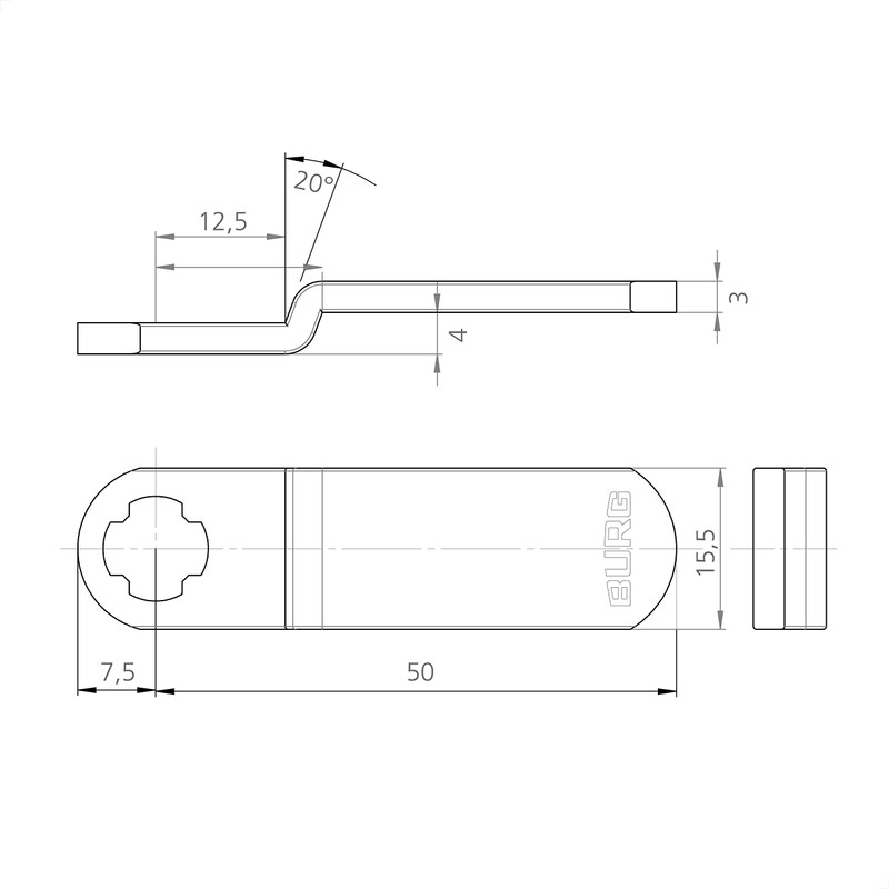 BURG Locker Lock V4U (Rotary Lock / Rotary Lock for