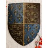 19" Tall Medieval Kingdom Knight Coat of Arms Le Fleur