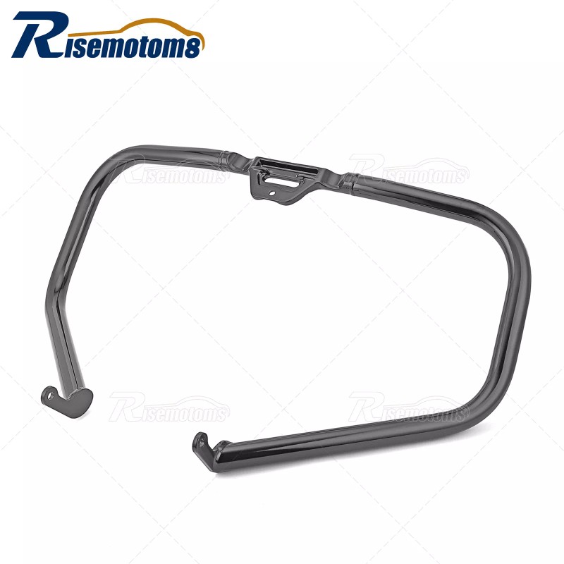 RI Gloss Black Engine Guard Highway Crash Bar For Harley