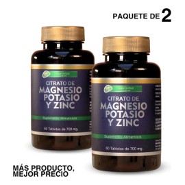 Vida Herbal - Citrato Magnesio, Potasio, Zinc Dúo 2x60 Tabs