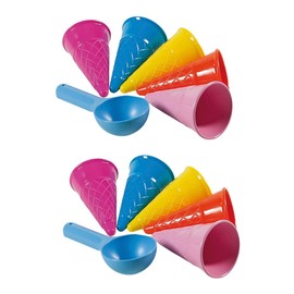 TOYANDONA 2 Sets 6pcs Sand Truck Molds for Children Sand Toys Rayan Toys for Kids Sand Ice Cream Cones Ice Cream Cones Sand Ice Cream Sand Toy Kids Sand Molds Ice Cream Scoop Toddler Beach