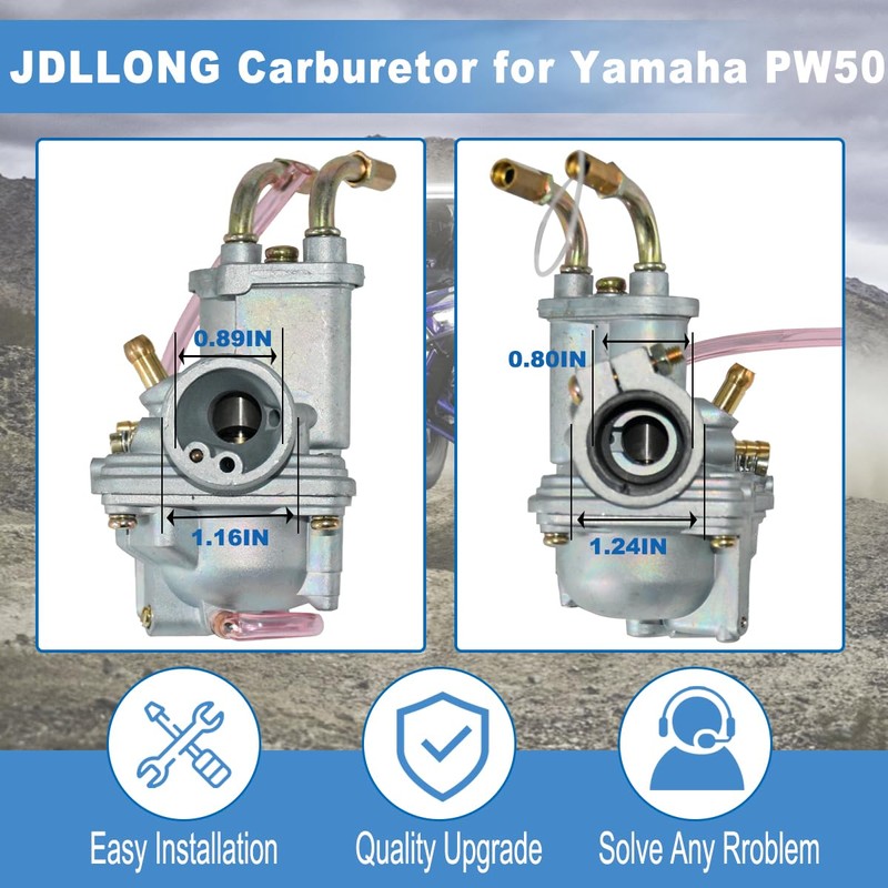 JDLLONG PW50 Carburetor Fit for Yamaha PW 50 Peewee PW50