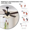 6 Pieces Wooden Ceiling Fan Pull Chains Extender Set, 12