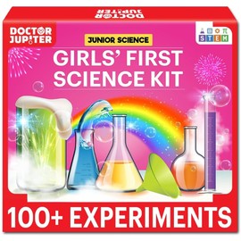 Doctor Jupiter Girls First Science Experiment Kit for Kids Ages 4-5-6-7-8| Birthday Gift Ideas for 4+ Year Old Girls| STEM Learning & Educational Toys