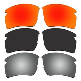 ACOMPATIBLE 3 Pair Replacement Polarized Lenses for Oakley Flak 2.0 XL Sunglasses Pack P1
