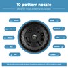 INNAV8 Garden Hose Nozzle Heavy Duty - Features 10 Spray