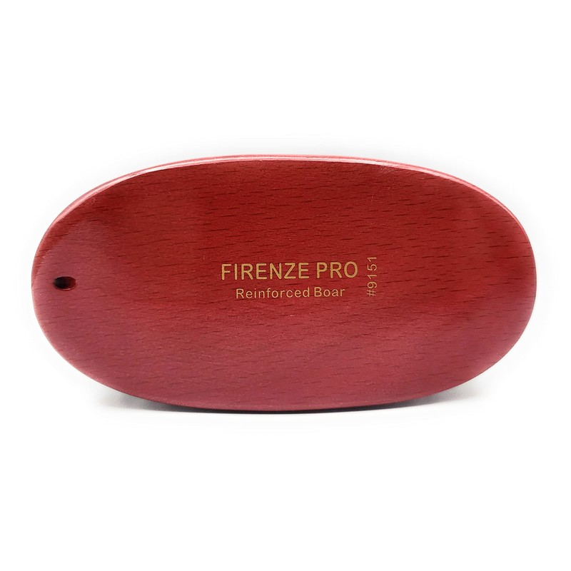Firenze Pro Boar Bristle 9-Row Reinforced Oval Palm Wave Brush