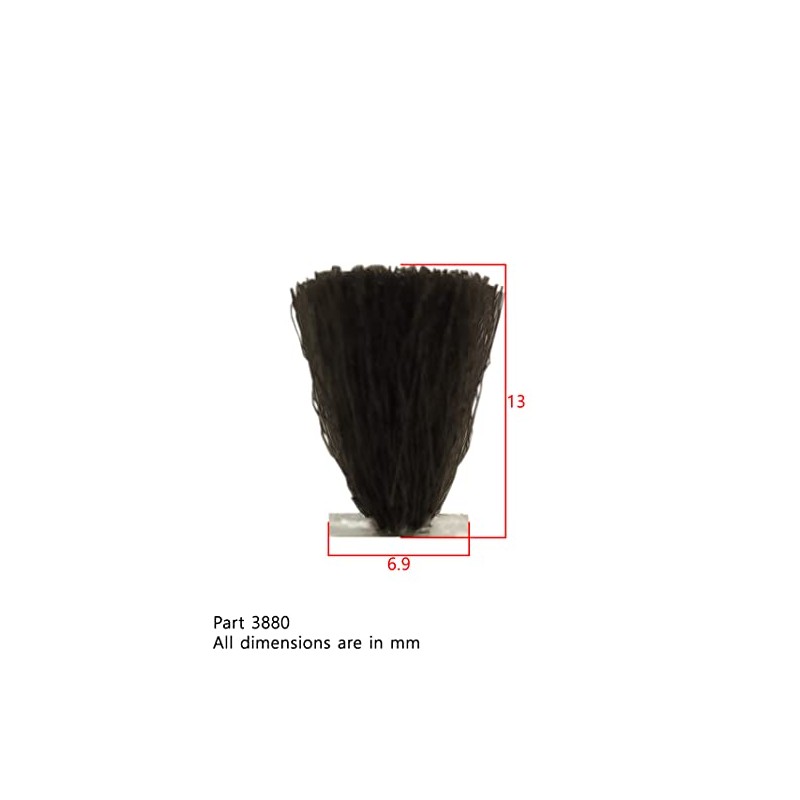 Brush Pile Black Draught Brush Gasket Seal for Upvc 6.9mm