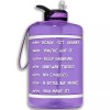 HydroMATE Gallon Water Bottle With Straw Light Purple Motivational Level
