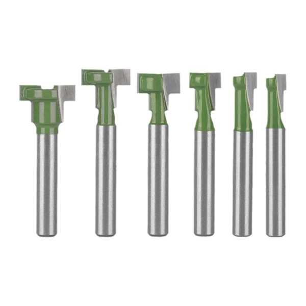 ECOMAID 6Pcs Keyhole Router Bits Set, 1/4 Inch Shank T