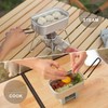 Aluminum Lunch Box Folding Handle Portable Stainless Steel Light Weight