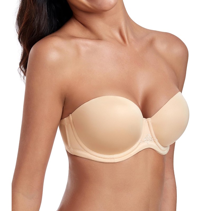 Lemorosy Multiway Contour Strapless Bra Women's Plus Size Full Coverage