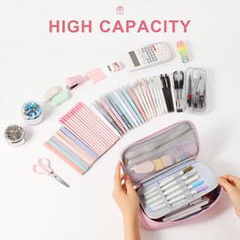 YOOLIFE Birthday Gifts for 7 8 9 10 11 12 13 Year Old Girls, Gifts for Teen Girls Kids, Cute Pencil Case for Girl, E (Grey)