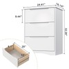 Gizoon 3 Drawers Chest, White Bedroom Drawer Dresser and Organizer