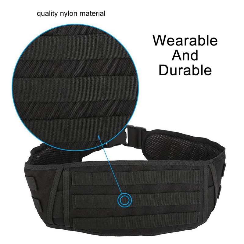 Nylon Lightweight Military Battle Combat Duty Waist Padded Belt Webbing