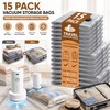 15 Pack Travel Vacuum Storage Bags with Rechargeable Electric Pump,
