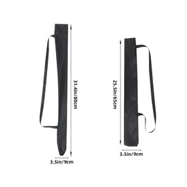 HOLIDYOYO 2pcs Umbrella Bag with Shoulder Strap Waterproof Anti Dust Reversible Umbrella Cover Carry Case for Storage Travel Home Car Black