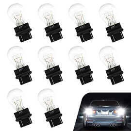 Diamall 10 PCS 3157 Mini Led Bulb, Auto Brake Light Turn Signal Light Tail Light, 3157 Light Bulbs Replacement Parts, Quartz Glass Material Mini Turn Signal Light, Universal for Most Cars (White)