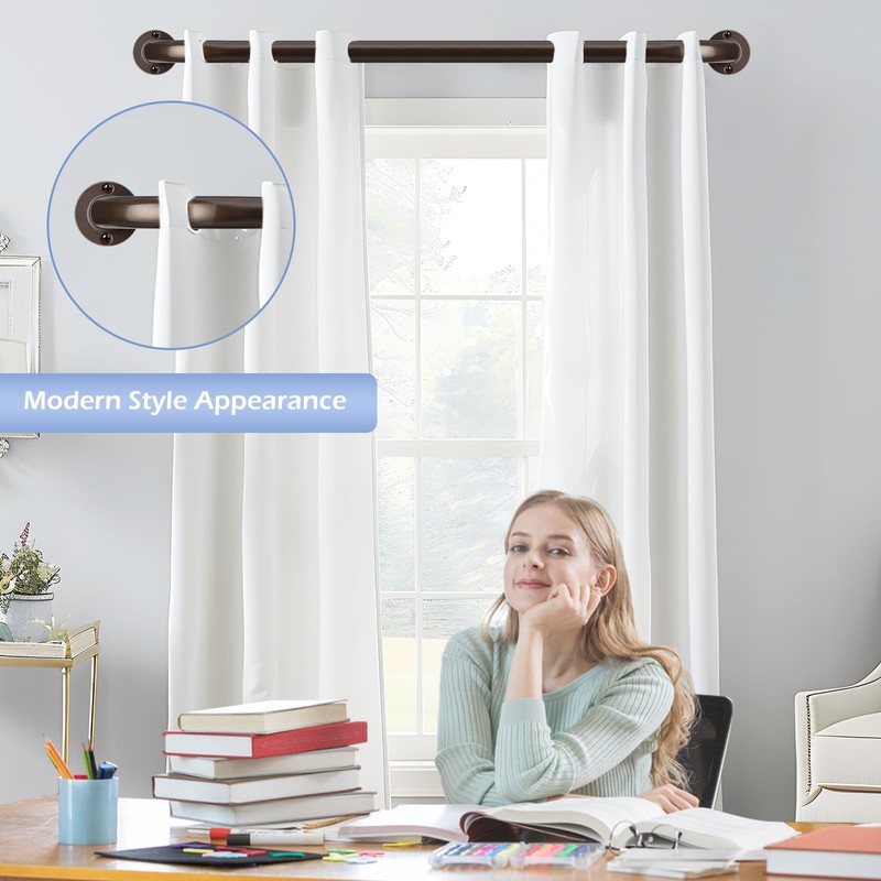 TANGWIN Bronze Wrap Around Curtain Rods 28 to 48 Inch:Blackout