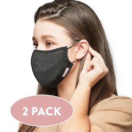 Shero Copper Ion Infused Mask - 4 Layer Black M/L 2-Pack Bundle