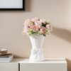 Ceramic Vase Bow Cute Decorative Flower Vase for Modern Rustic